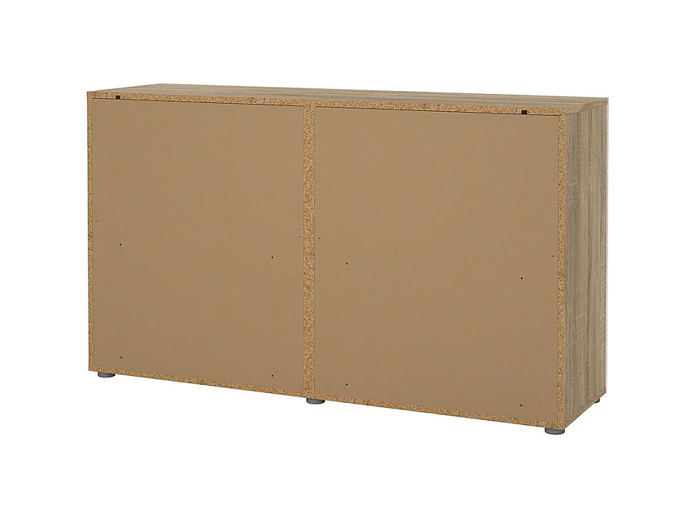 Pepe Kommode 8 Schubladen Eichenstruktur-Dekor, weiß hochglanz.