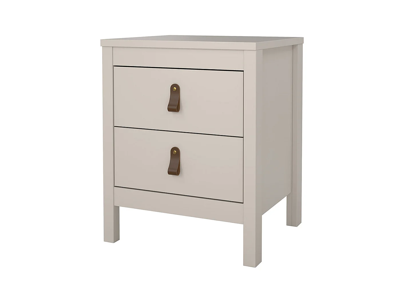 Madrid table de nuit 2 tiroirs cachemire.