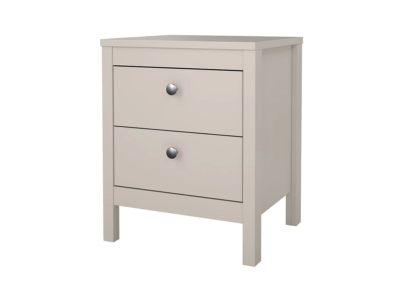 Madrid table de nuit 2 tiroirs cachemire.