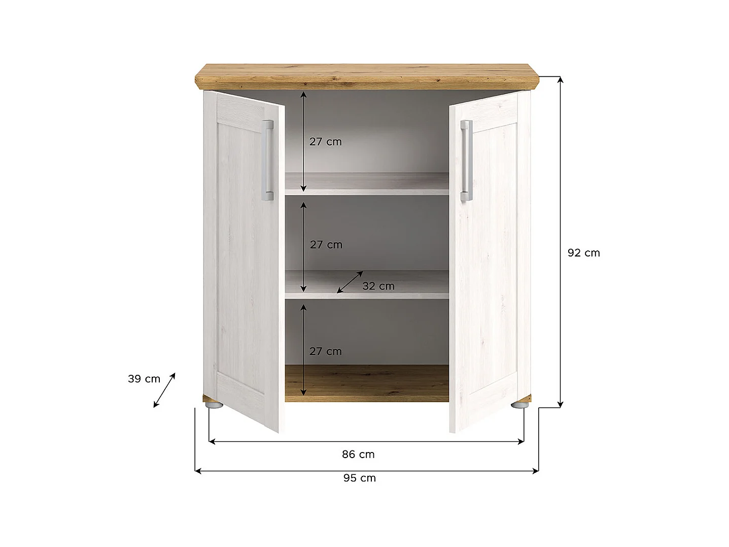 Verona Sideboard 2 Türen Lärche Dekor.