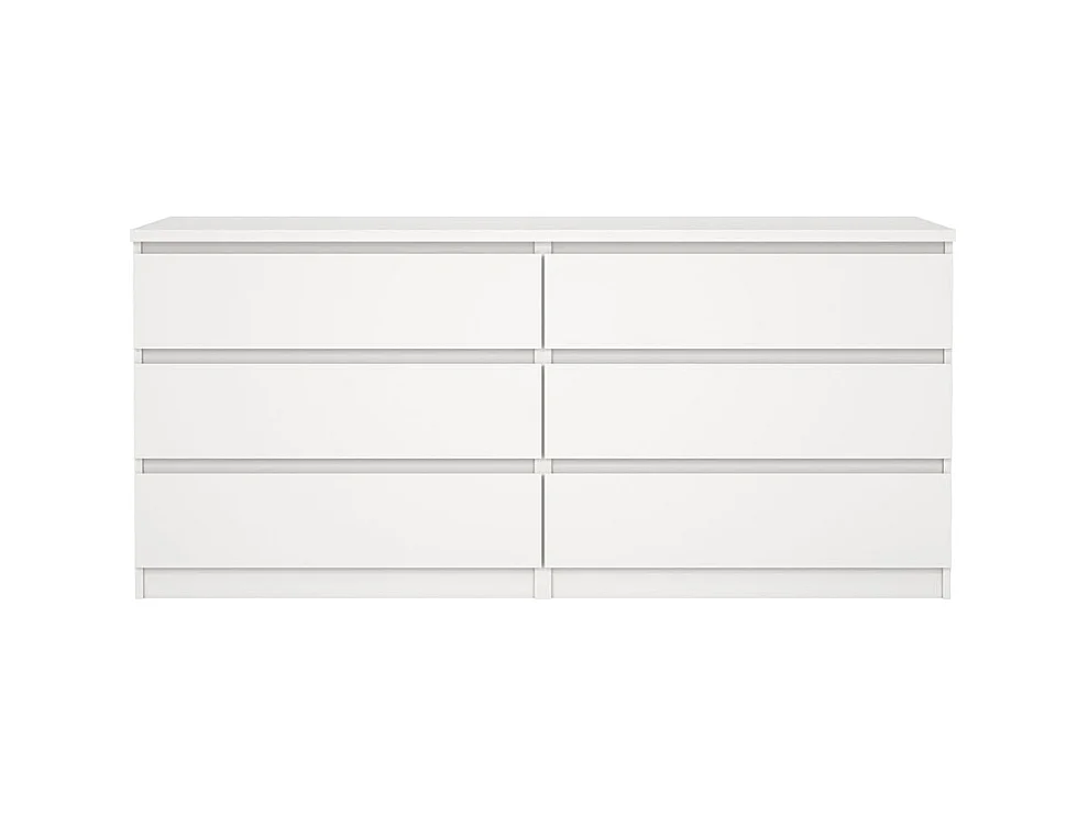 Naia Kommode 6 Schubladen weiß.