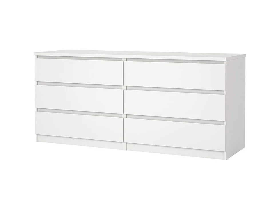 Naia Kommode 6 Schubladen weiß.