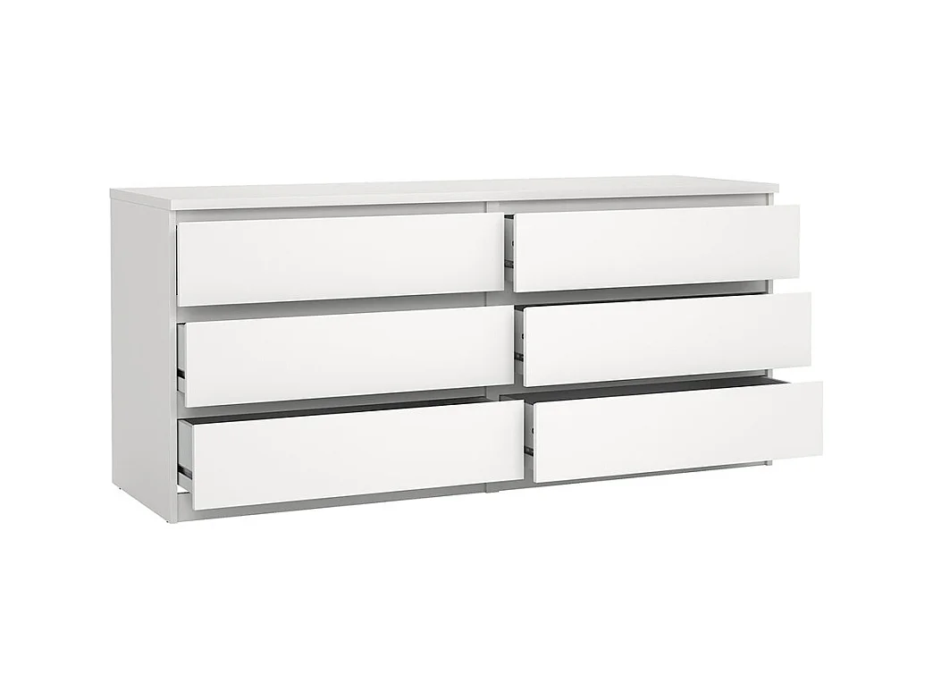 Naia Kommode 6 Schubladen weiß.
