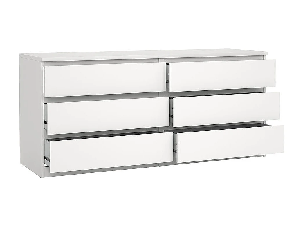 Naia Kommode 6 Schubladen weiß.