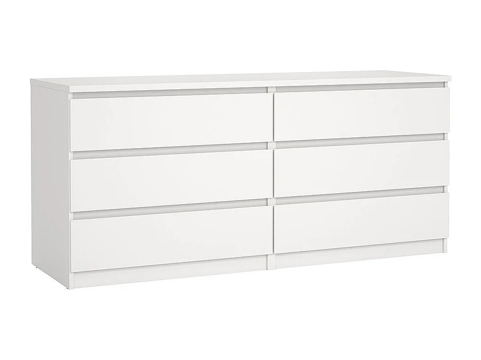 Naia Kommode 6 Schubladen weiß.