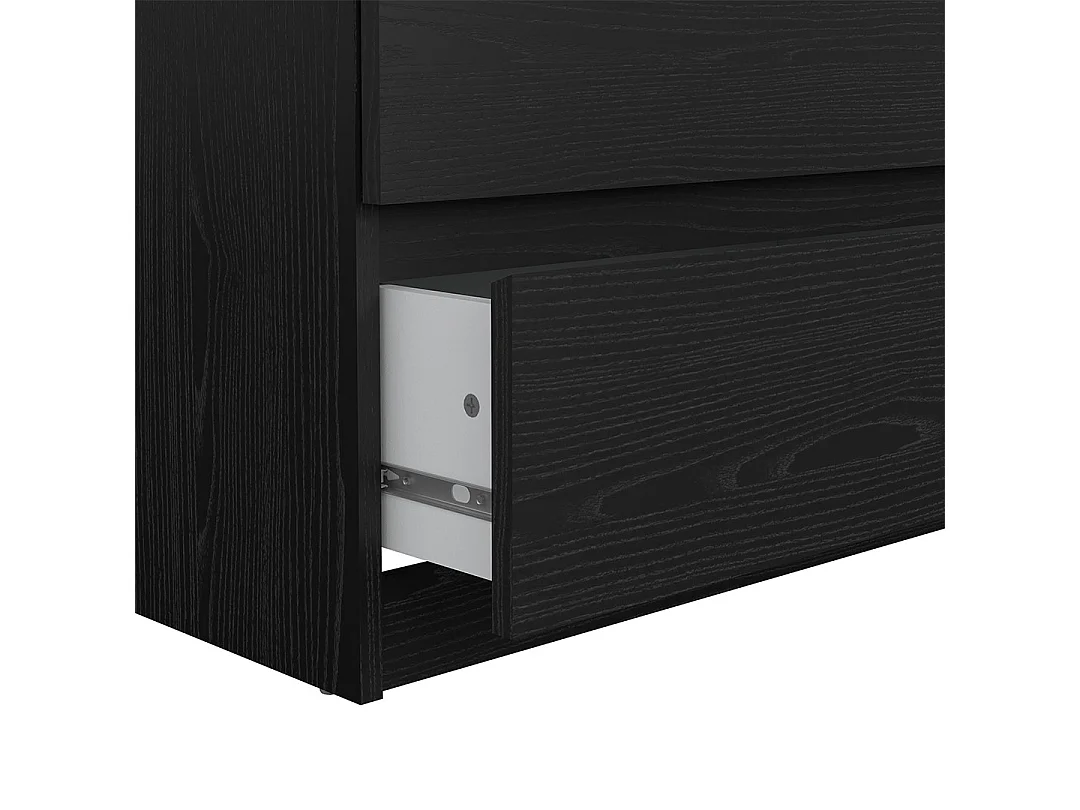 Naia Kommode 6 Schubladen schwarze Struktur.