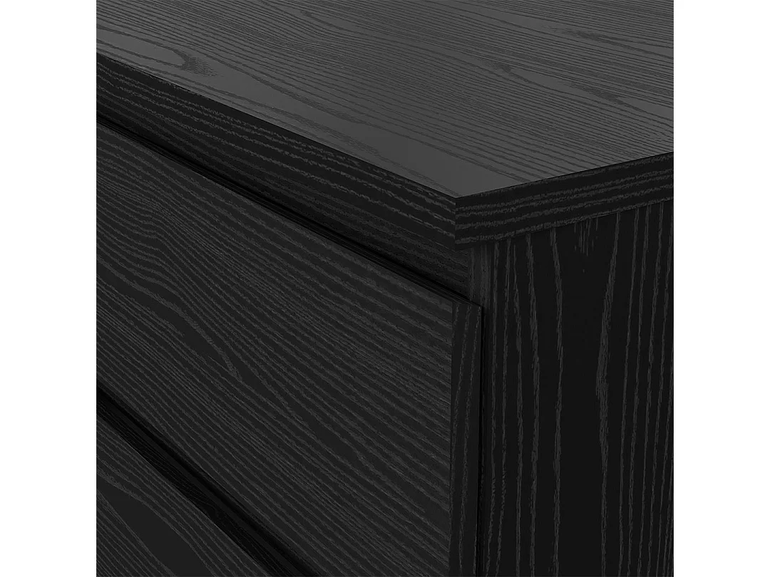 Naia Kommode 6 Schubladen schwarze Struktur.