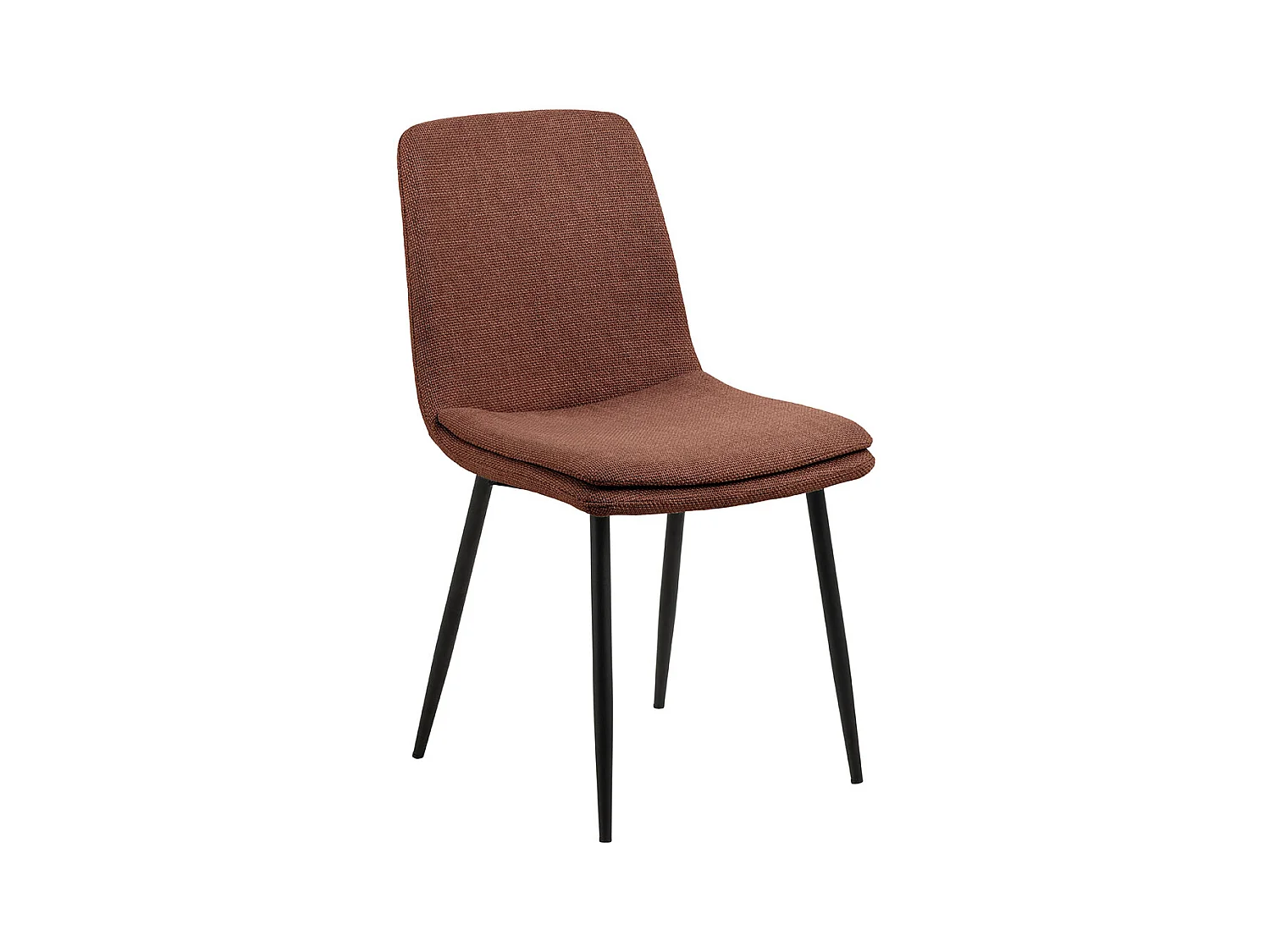 Becca chaise de salle à manger tissu orange.