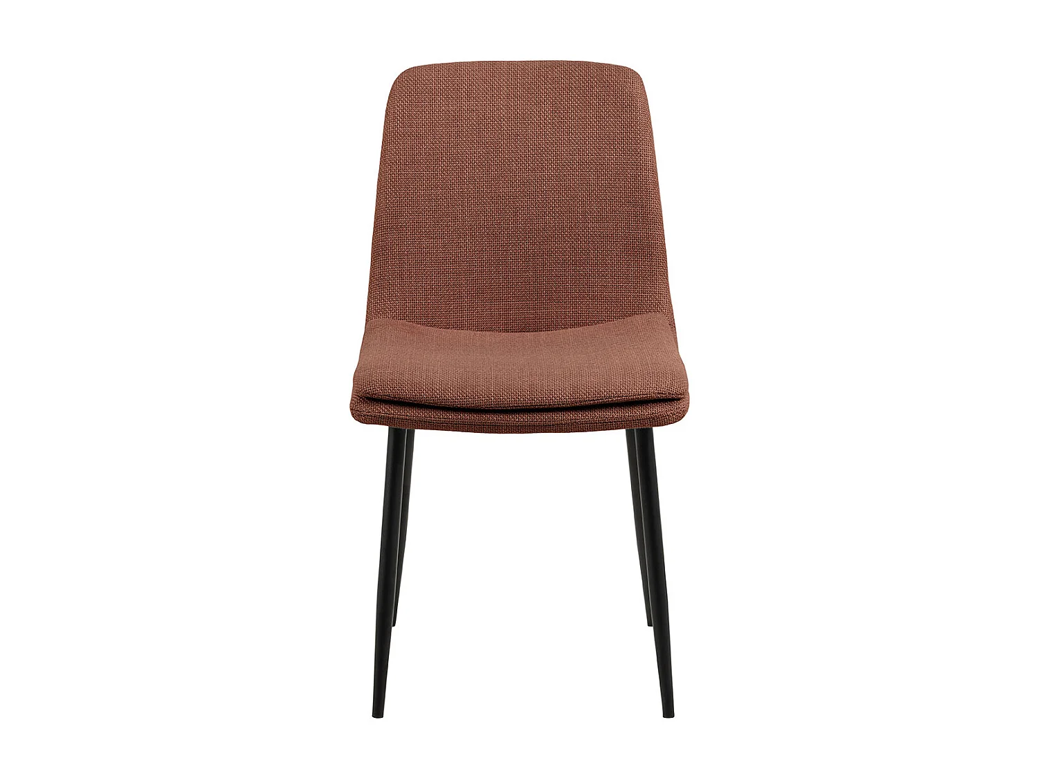 Becca chaise de salle à manger tissu orange.