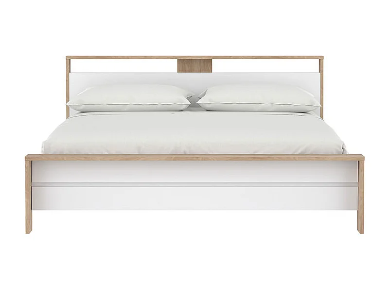 Next Bett mit 1 Einlegeboden 180x200cm weiß Hochglanz.