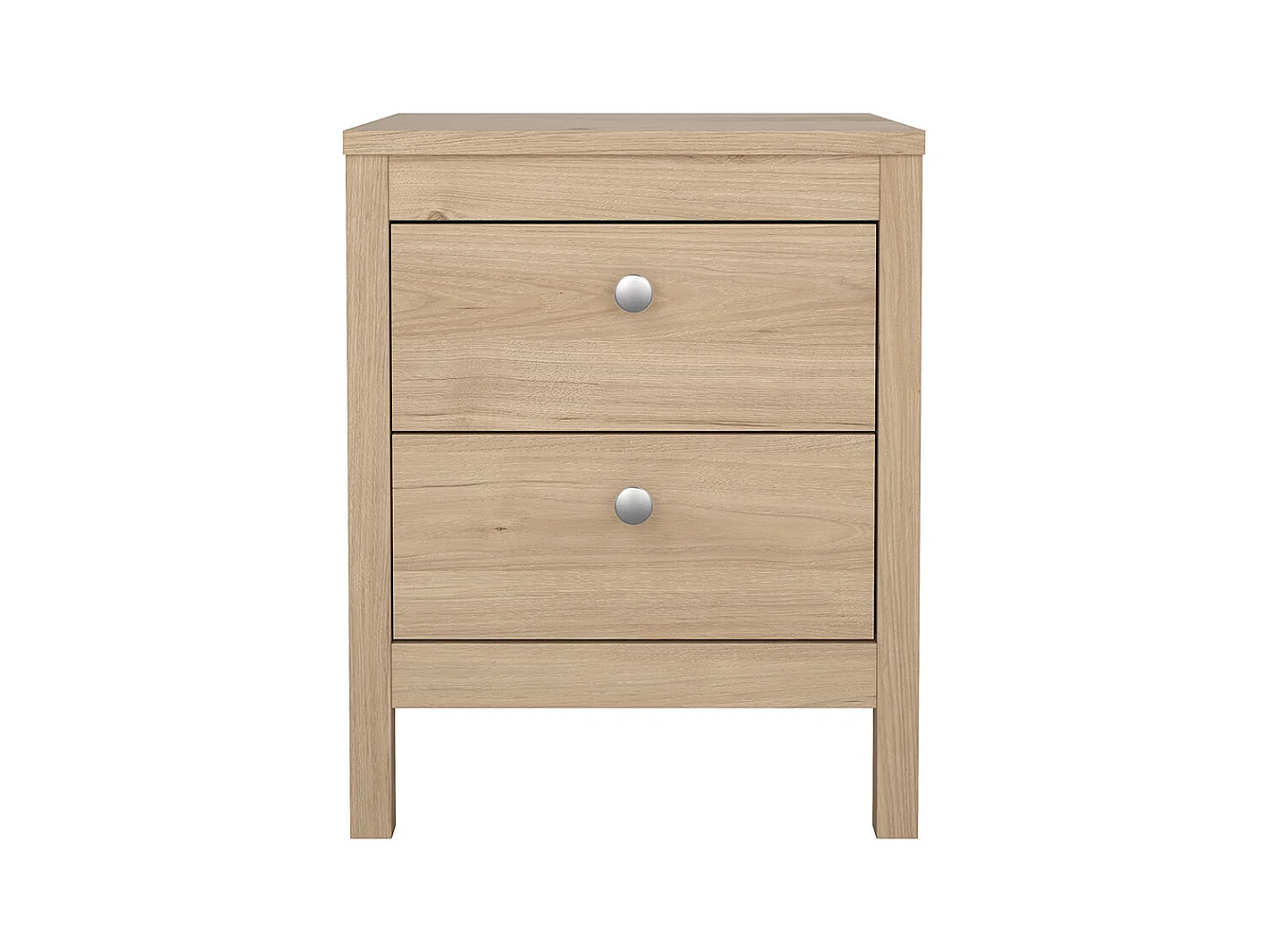 Madrid Nachttisch 2 Schubladen Eichen-Dekor.