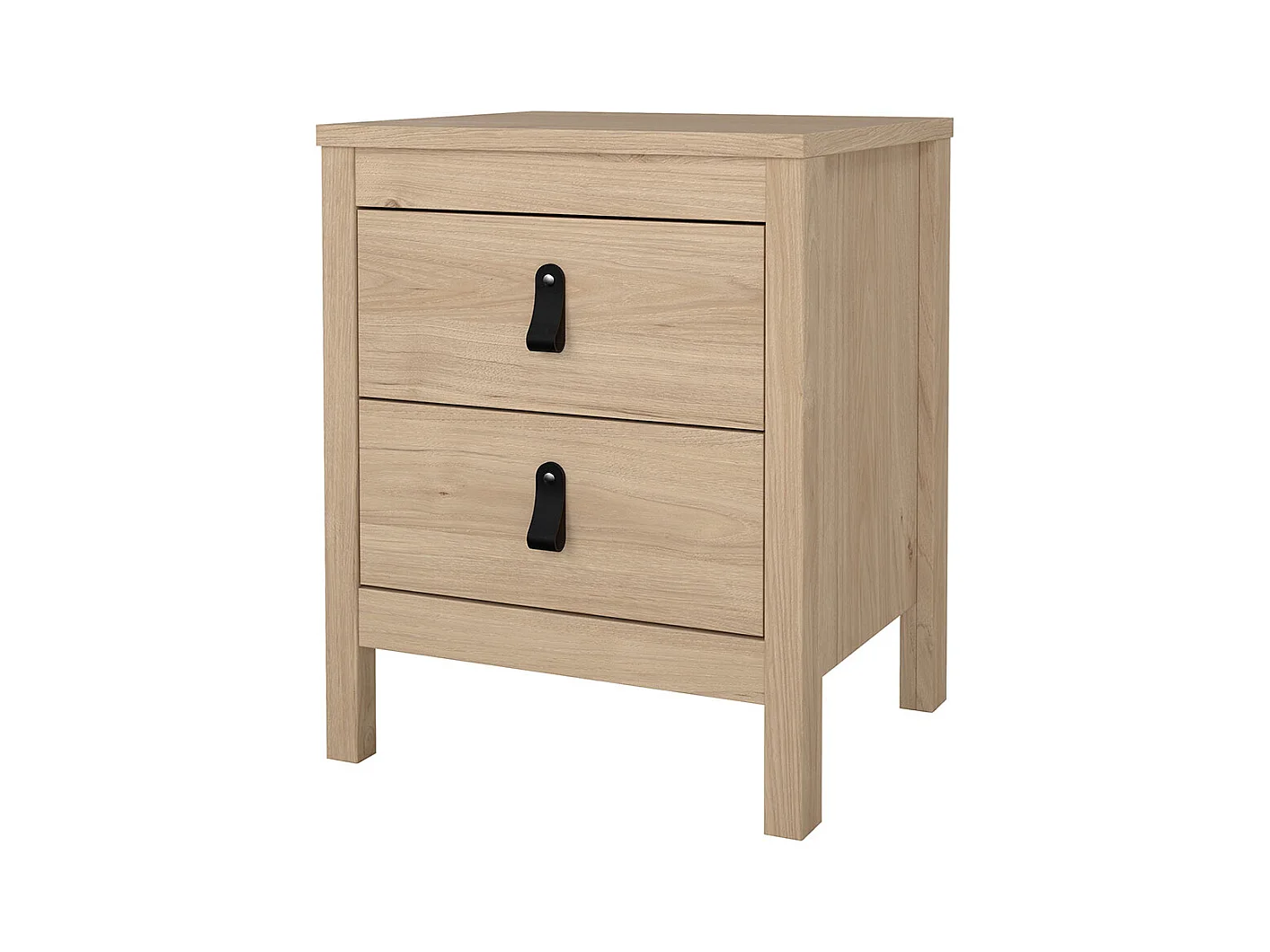 Madrid Nachttisch 2 Schubladen Eichen-Dekor.