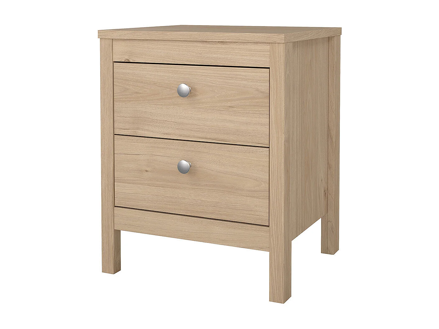 Madrid Nachttisch 2 Schubladen Eichen-Dekor.