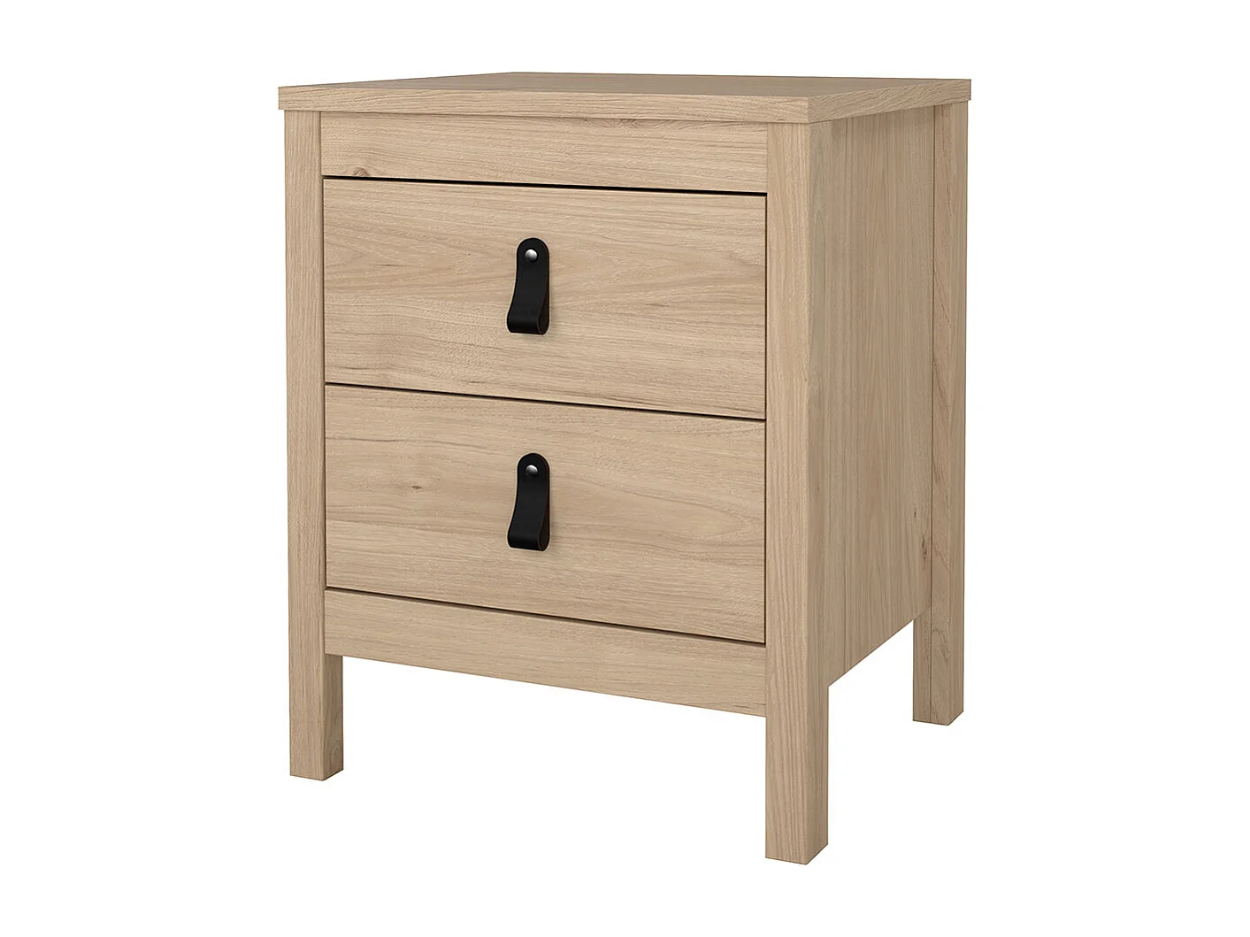 Madrid Nachttisch 2 Schubladen Eichen-Dekor.