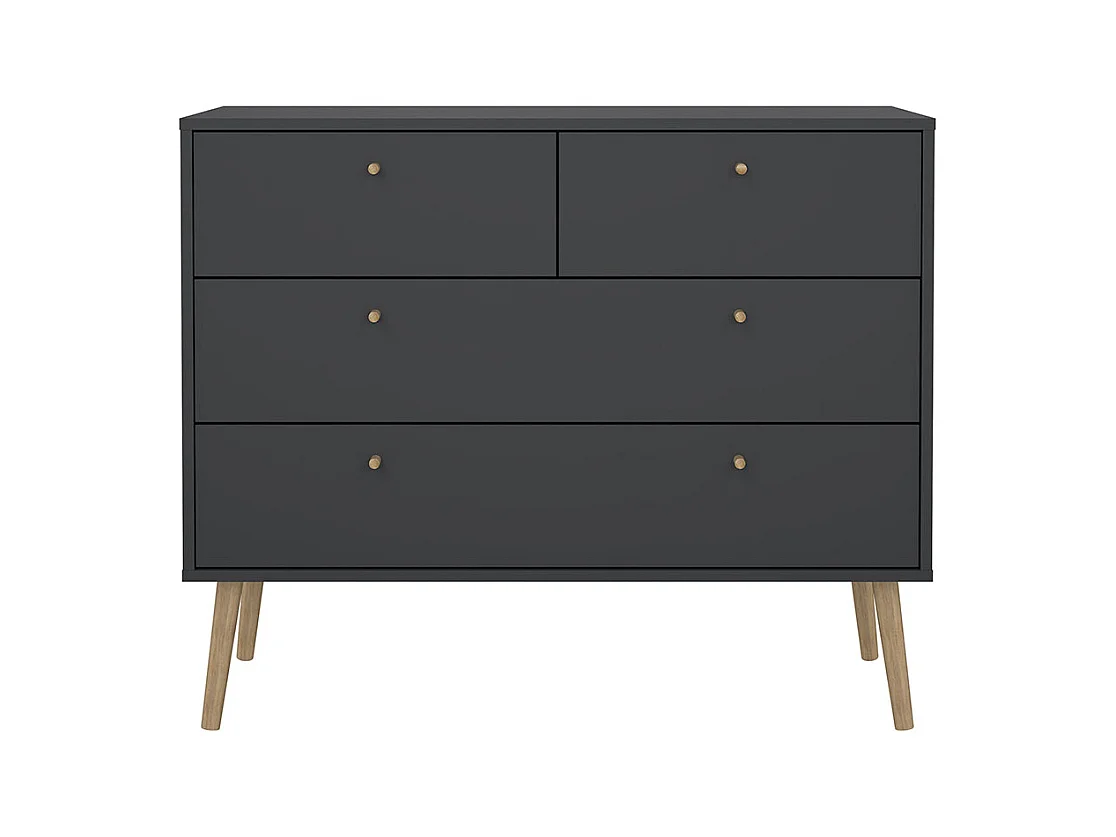 Bodo Kommode 4 Schubladen matte grau.