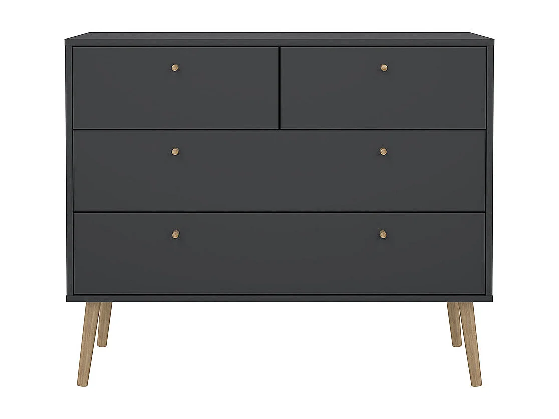 Bodo Kommode 4 Schubladen matte grau.