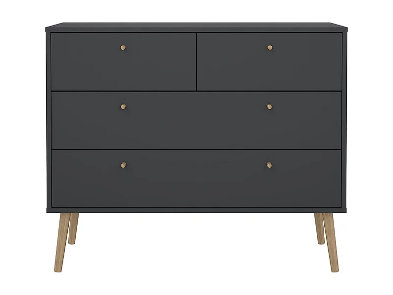 Bodo Kommode 4 Schubladen matte grau.