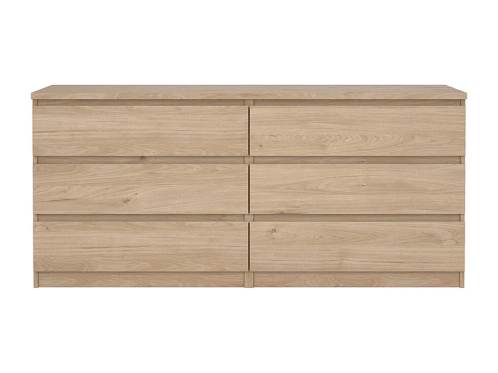 Naia Kommode 6 Schubladen Eichen-Dekor.