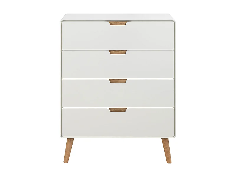 Lowell Kommode 4 Schubladen weiß.