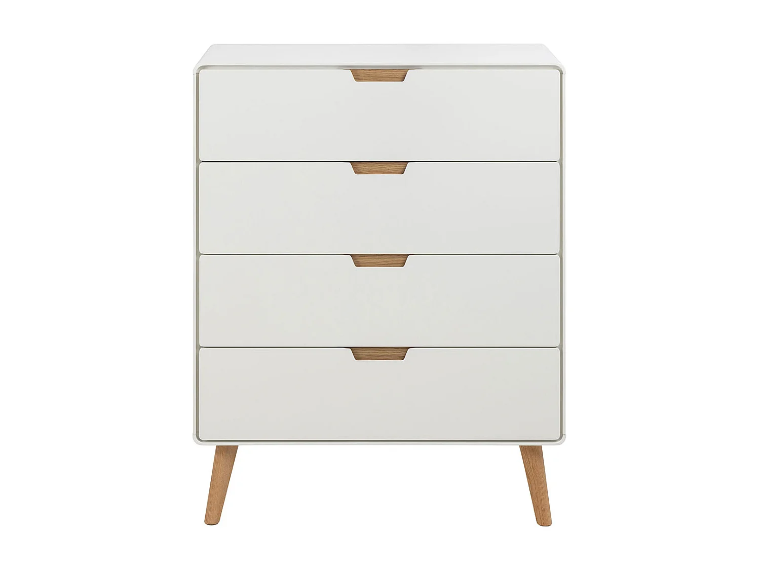 Lowell Kommode 4 Schubladen weiß.