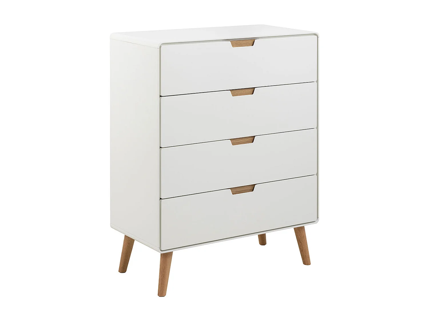 Lowell Kommode 4 Schubladen weiß.