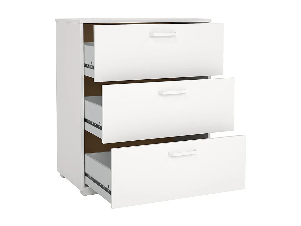 Sofia Kommode 3 Schubladen weiß.