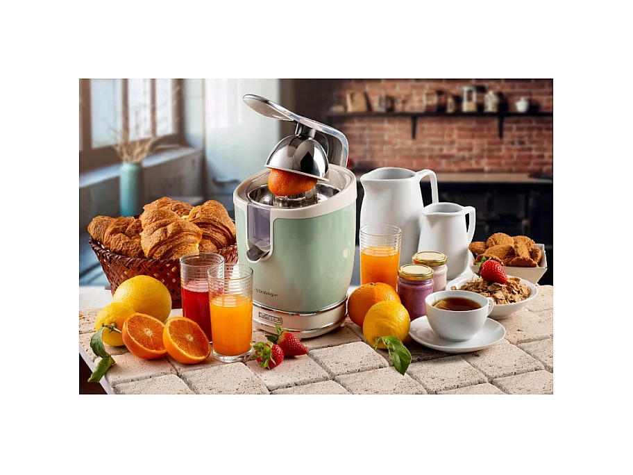 Presse-agrumes Ariete Vintage413Vert avec Levier - Design Vintage - Vert