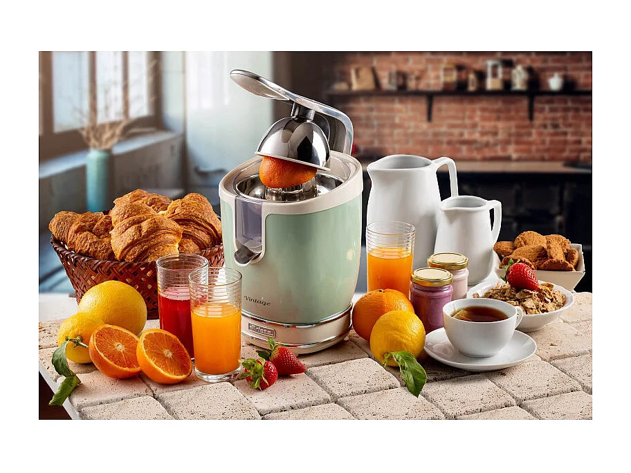 Presse-agrumes Ariete Vintage413Vert avec Levier - Design Vintage - Vert