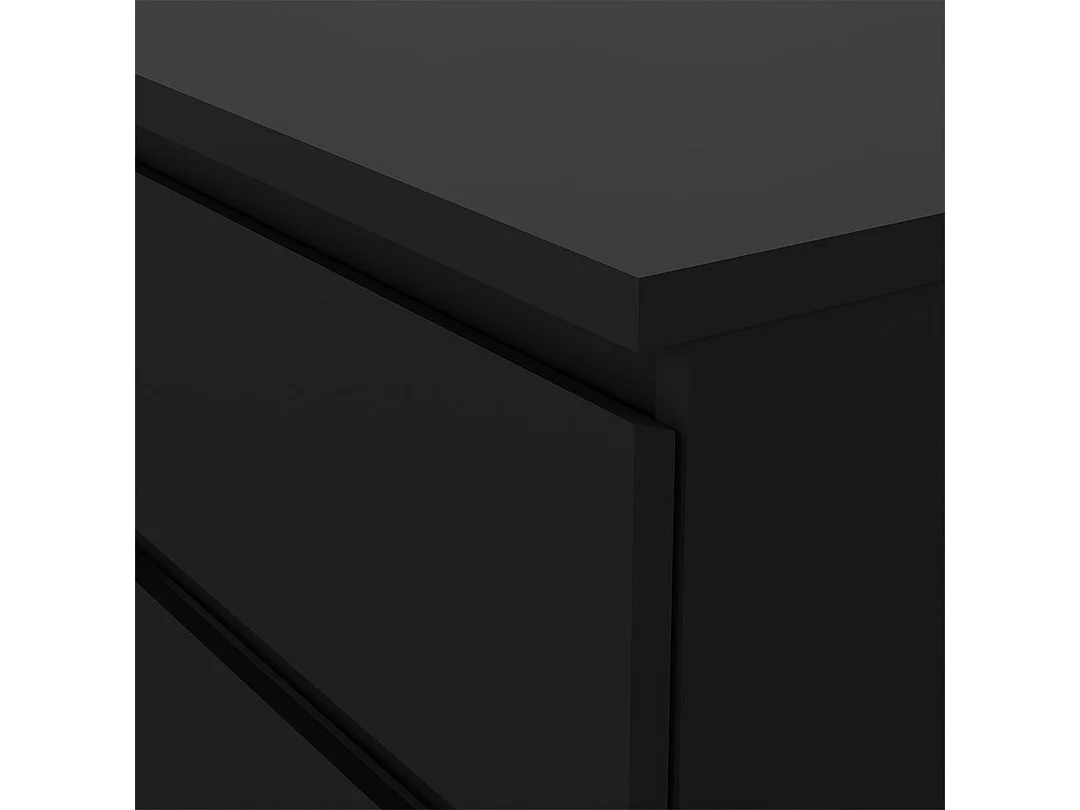 Naia Kommode 6 Schubladen matt schwarz.