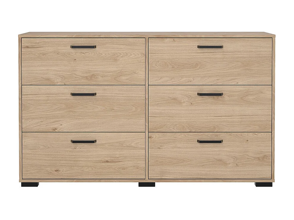 Sofia Kommode 6 Schubladen Eiche Dekor.