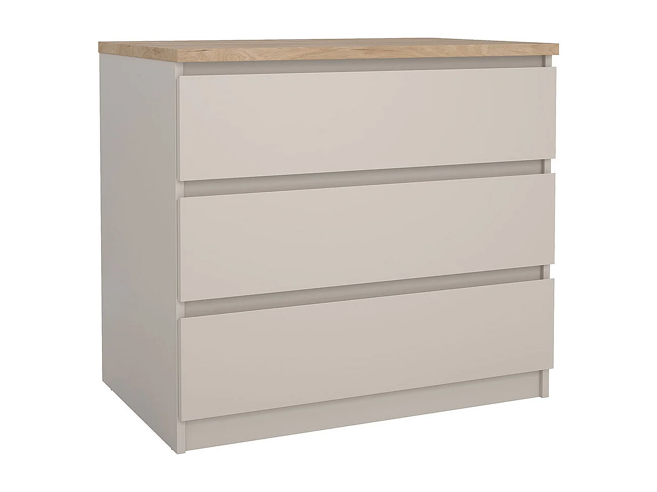 Naia Kommode 3 Schubladen Eiche Dekor.