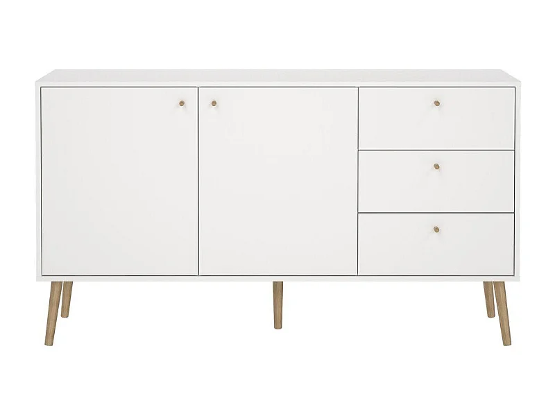 Bodo Sideboard 2 Türen, 3 Schubladen weiß.