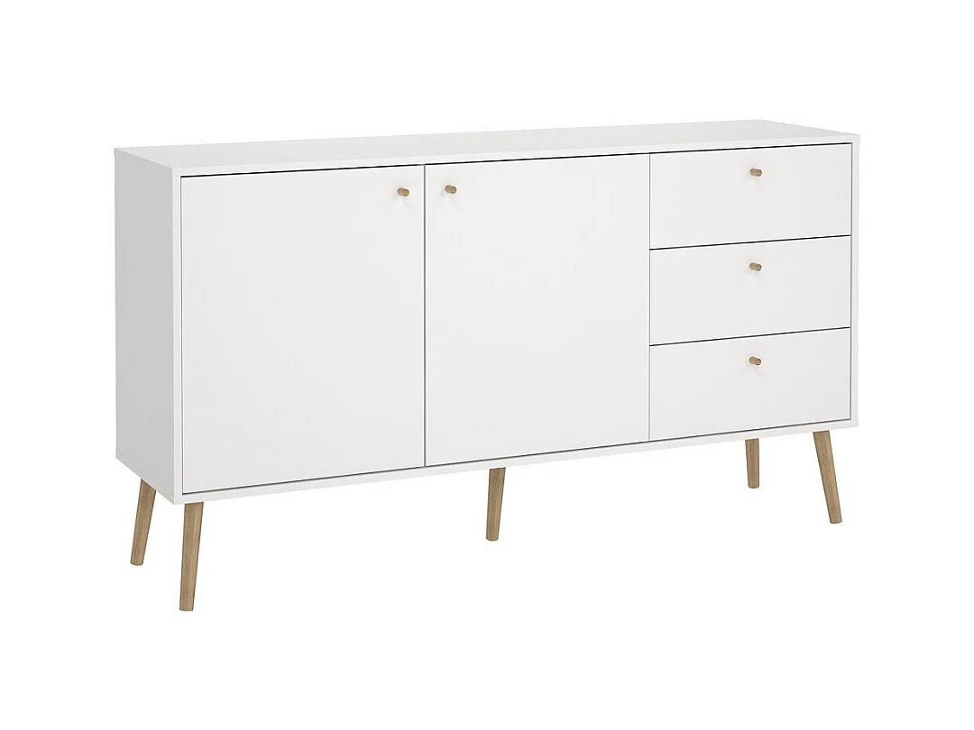 Buffet 2 portes et 3 tiroirs avec pieds en bois L147,2 cm - TARP