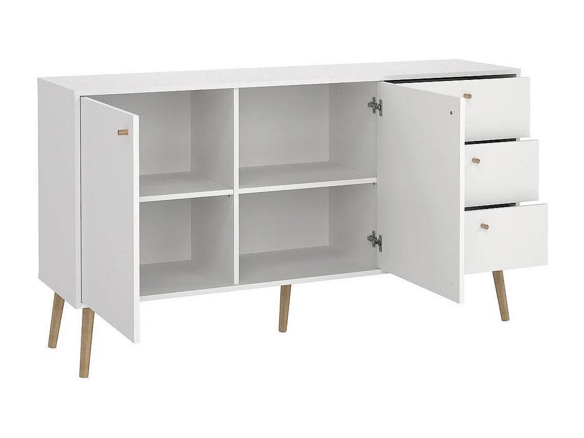 Bodo Sideboard 2 Türen, 3 Schubladen weiß.