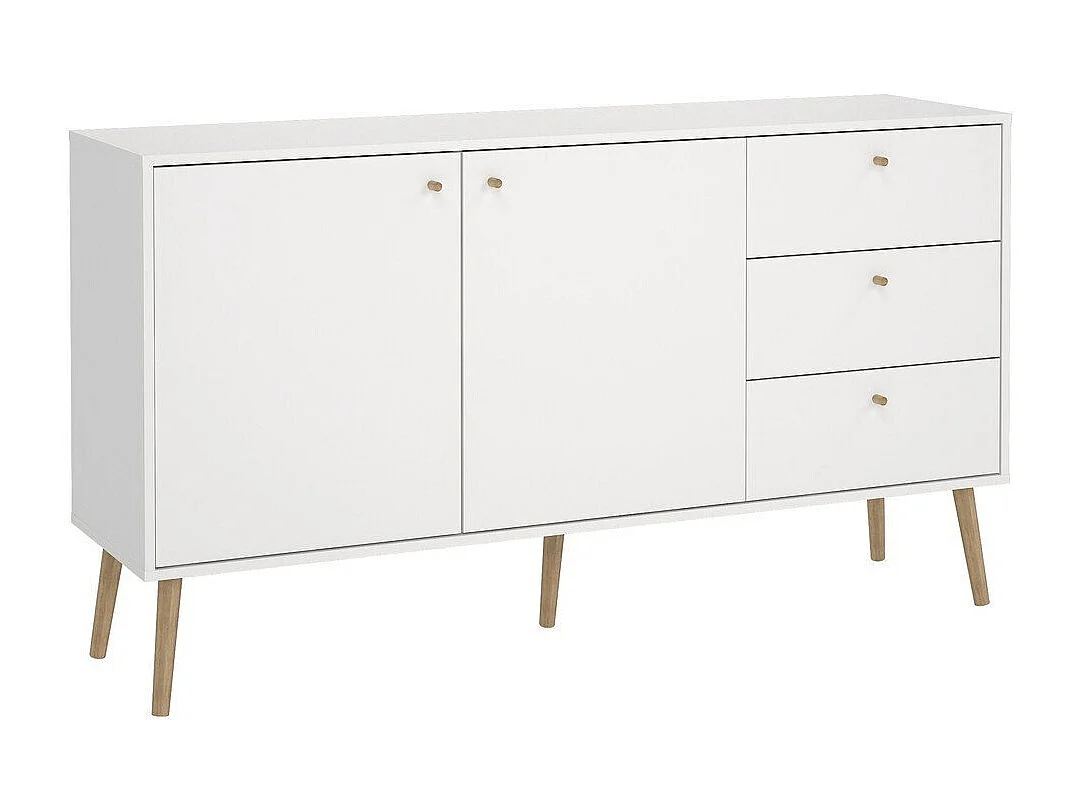 Bodo Sideboard 2 Türen, 3 Schubladen weiß.