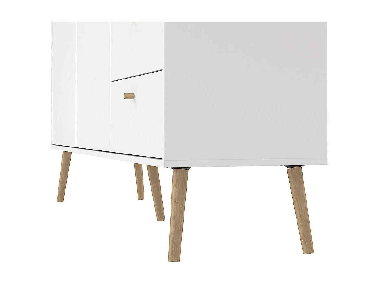 Bodo Sideboard 2 Türen, 3 Schubladen weiß.