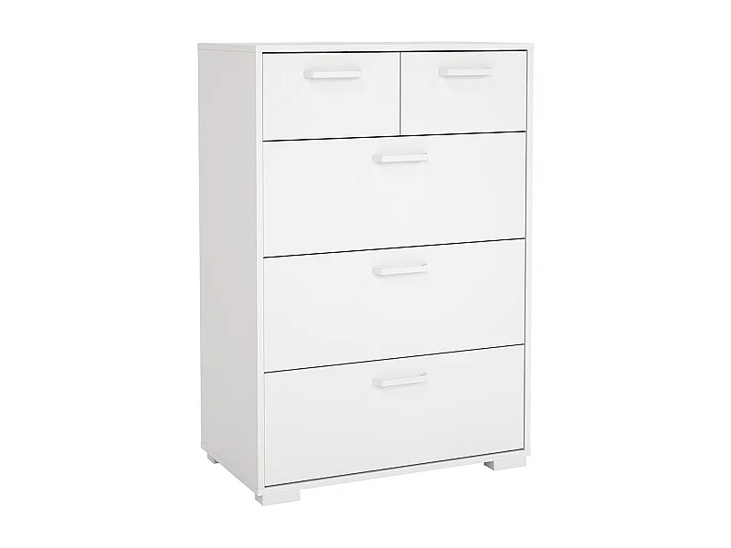 Sofia Kommode 5 Schubladen weiß.