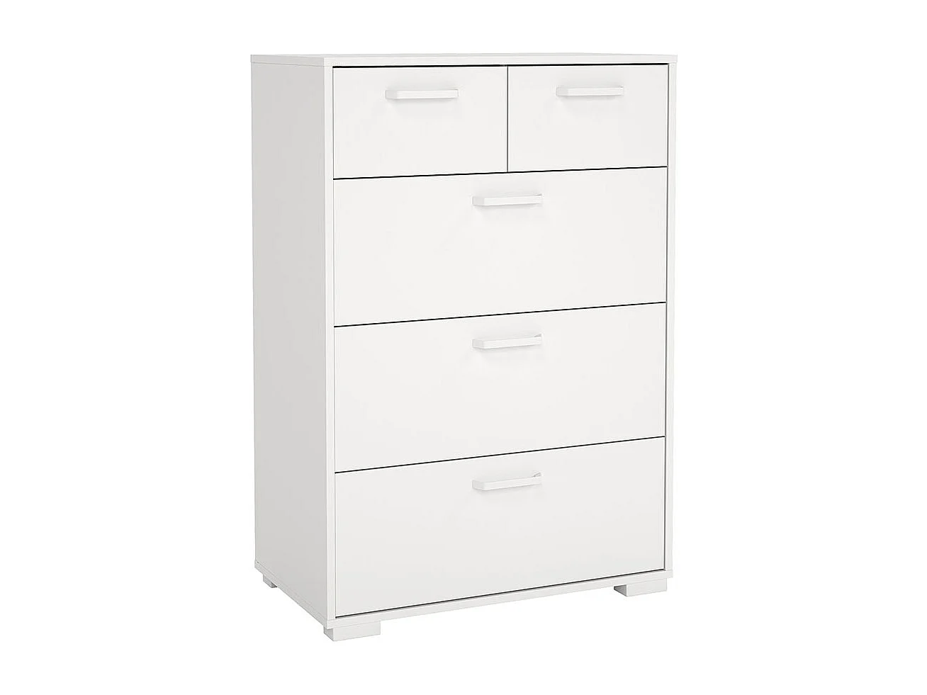 Sofia Kommode 5 Schubladen weiß.