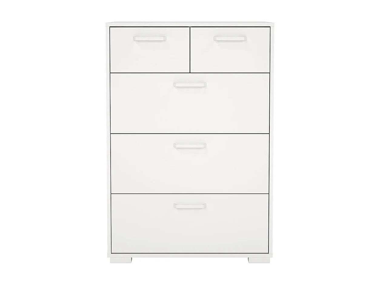 Sofia Kommode 5 Schubladen weiß.