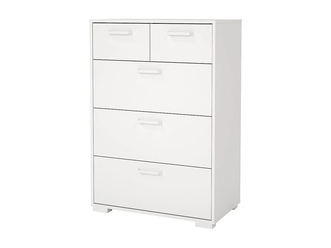 Sofia Kommode 5 Schubladen weiß.