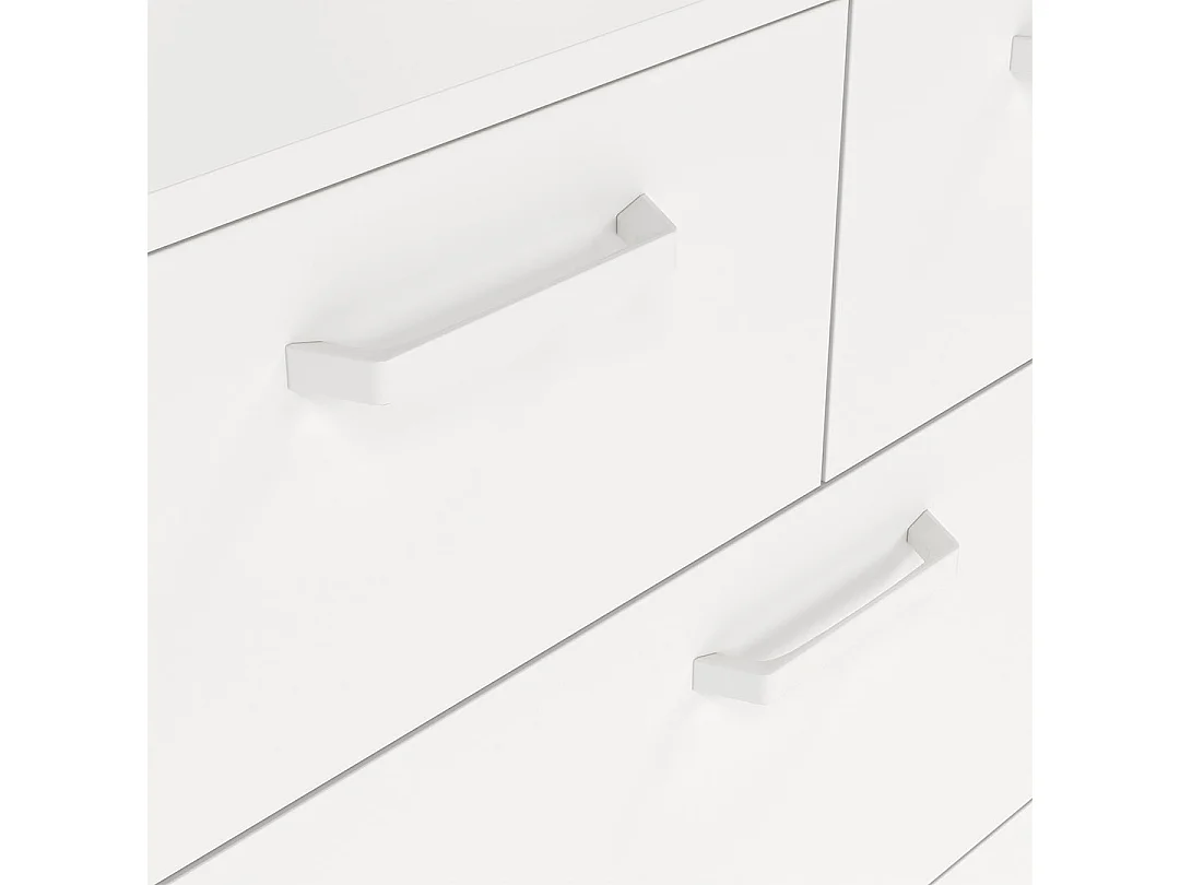 Sofia Kommode 5 Schubladen weiß.