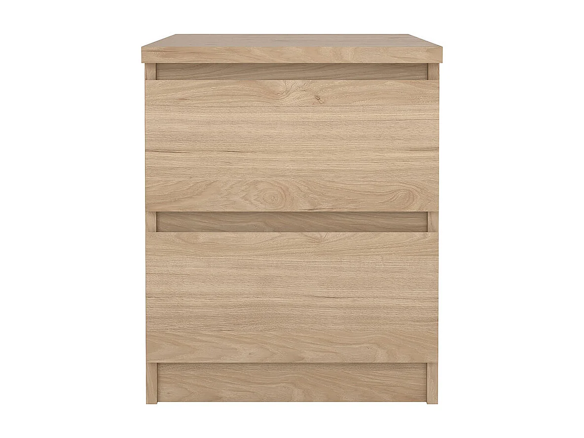 Naia Nachttisch 2 Schubladen Eichen-Dekor.