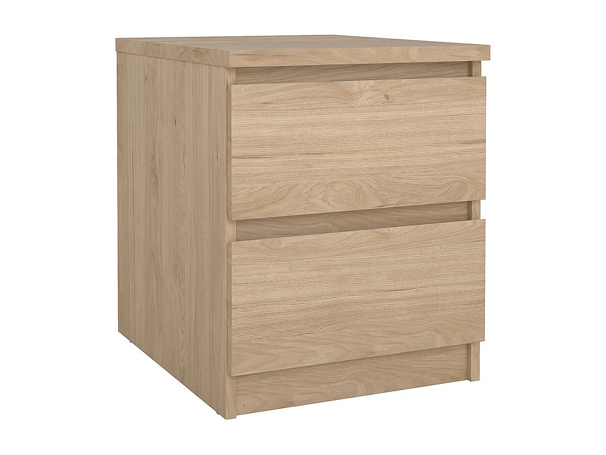Naia Nachttisch 2 Schubladen Eichen-Dekor.