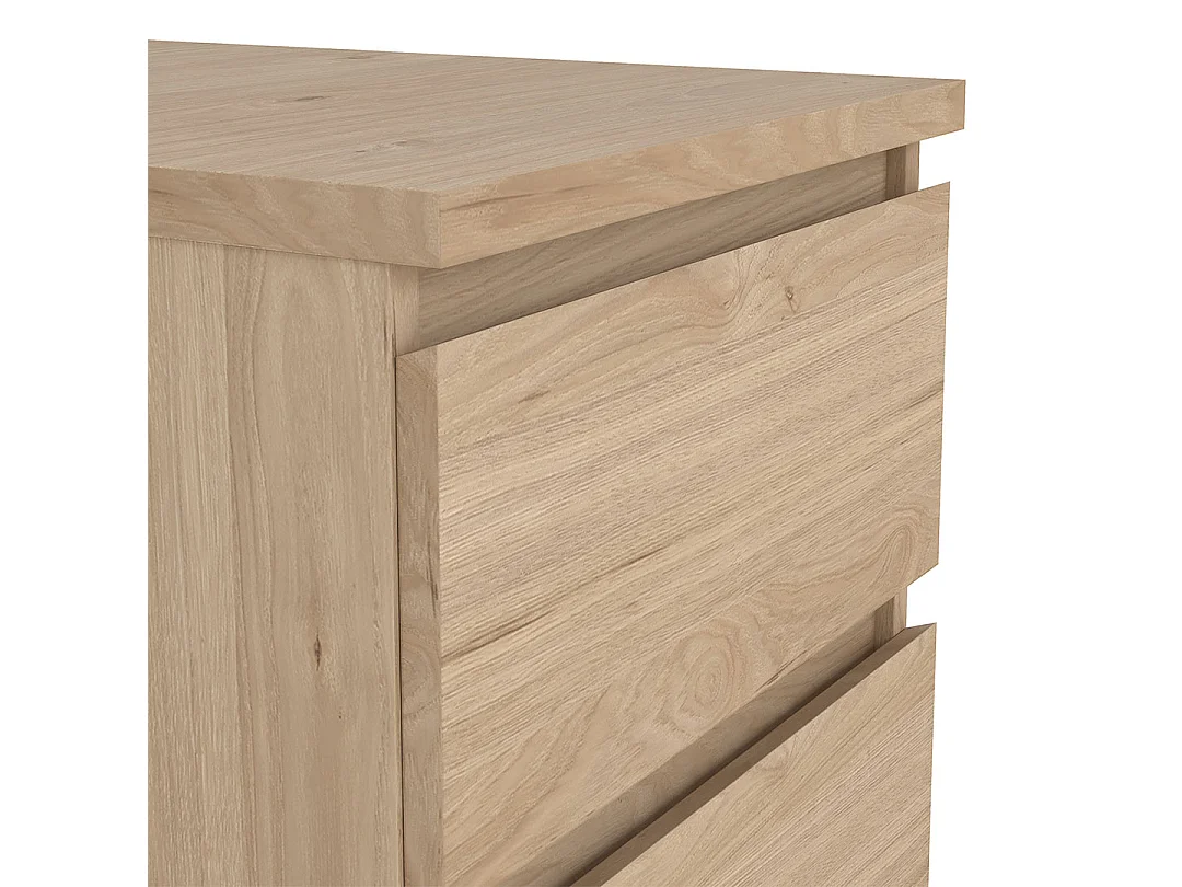 Naia Nachttisch 2 Schubladen Eichen-Dekor.