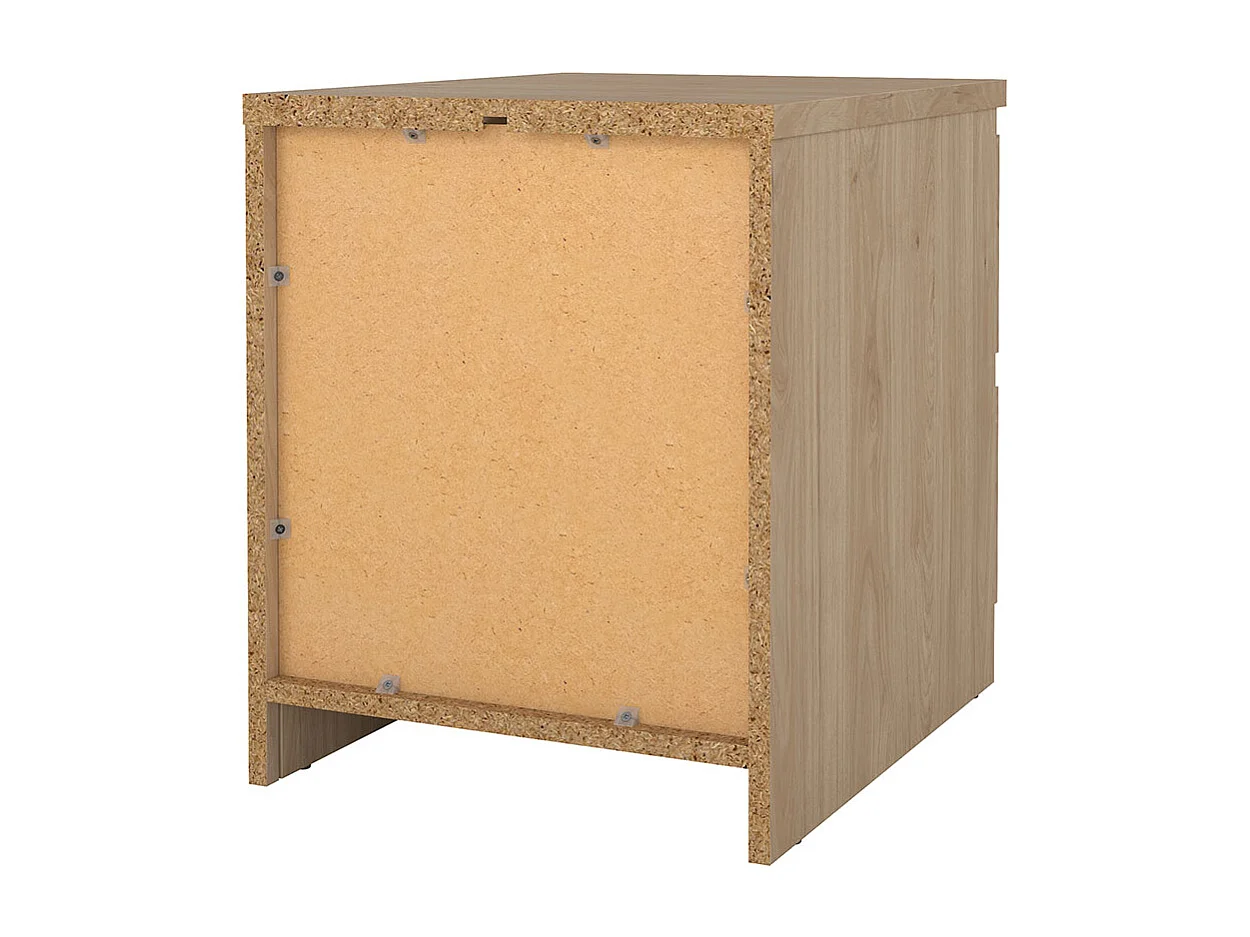 Naia Nachttisch 2 Schubladen Eichen-Dekor.