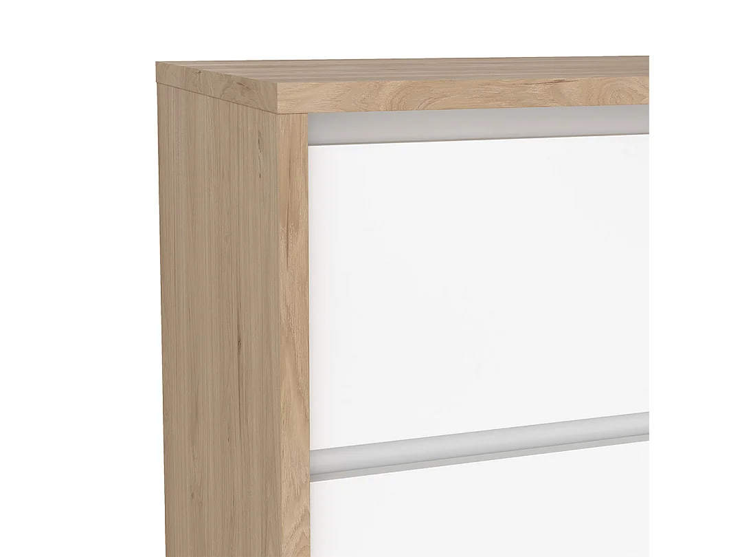 Next Kommode 3 Schubladen weiß Hochglanz.