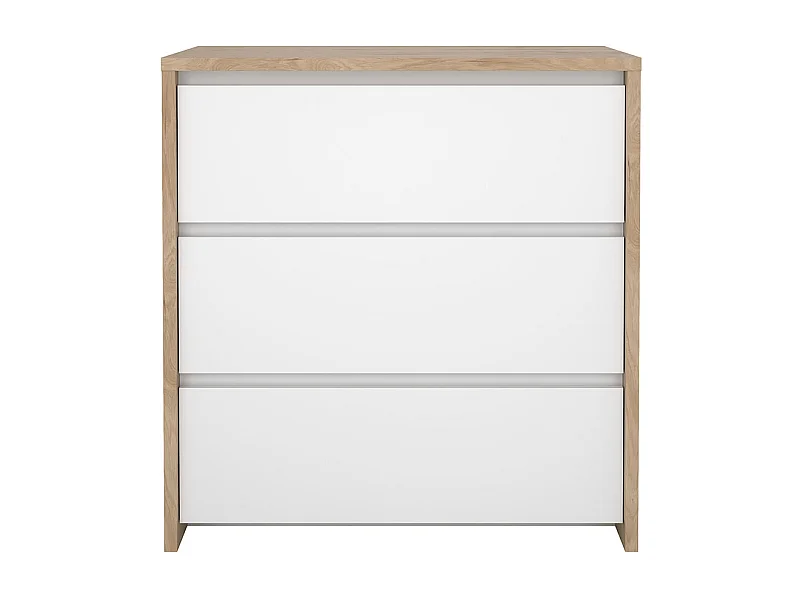 Next Kommode 3 Schubladen weiß Hochglanz.