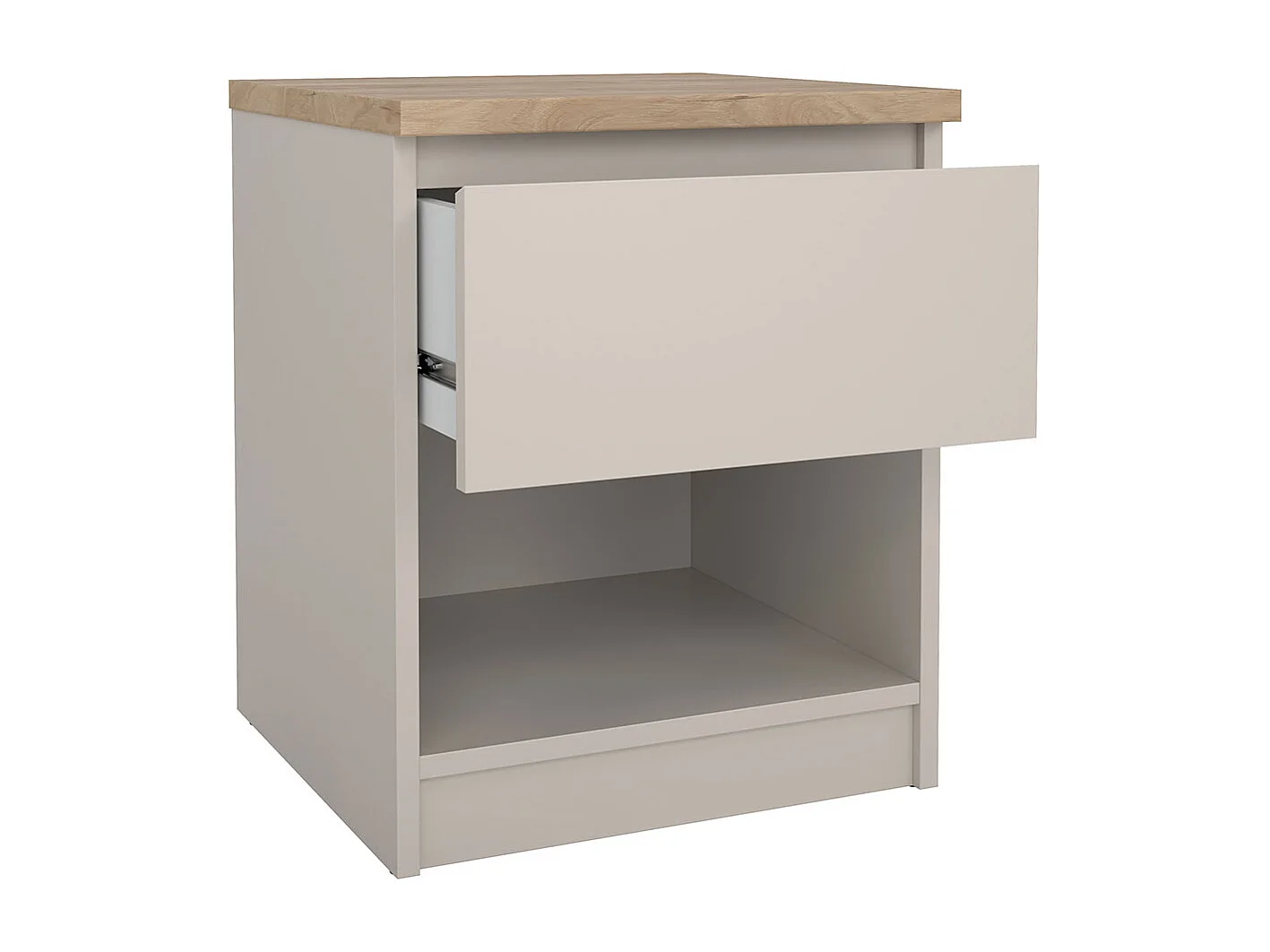 Naia table de nuit 1 tiroir chêne décor.