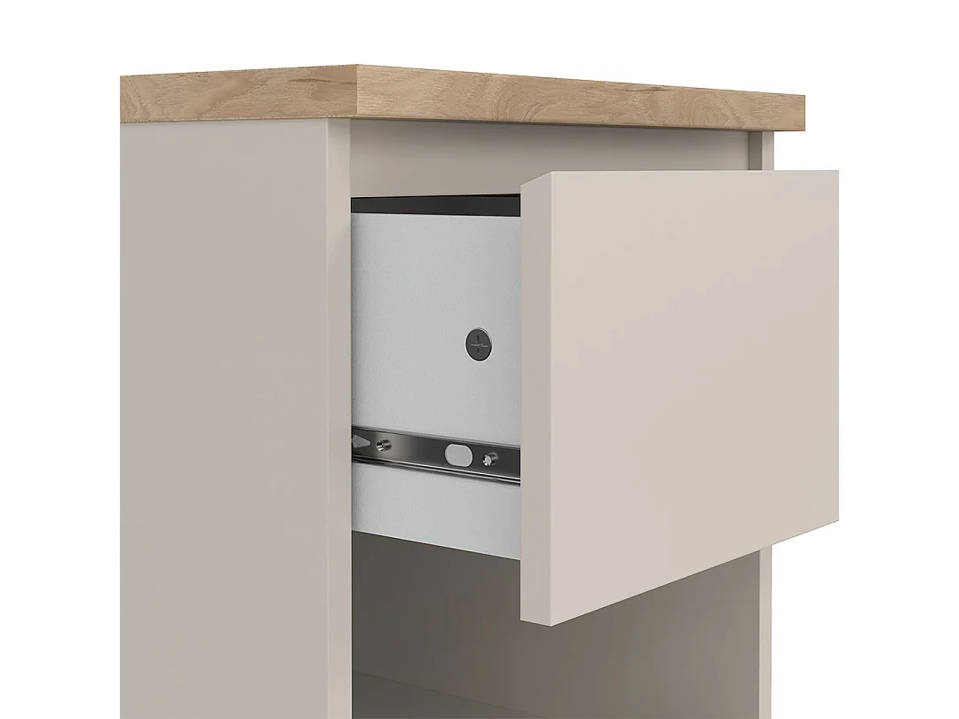 Naia table de nuit 1 tiroir chêne décor.