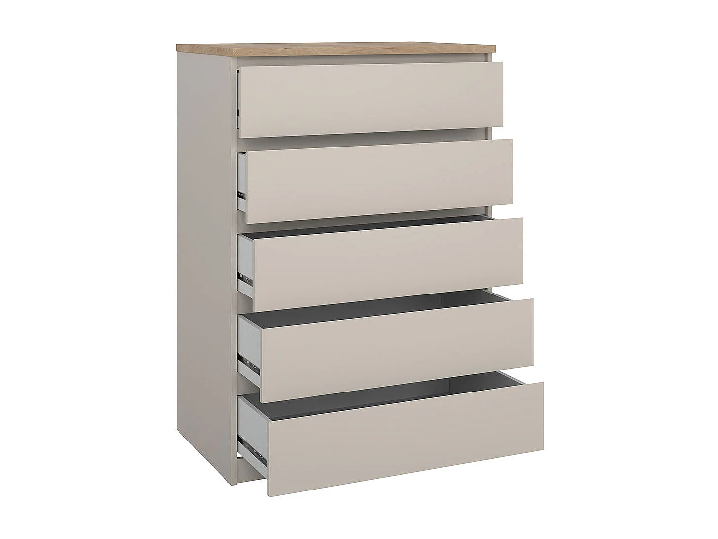 Naia Kommode 5 Schubladen Eiche Dekor.